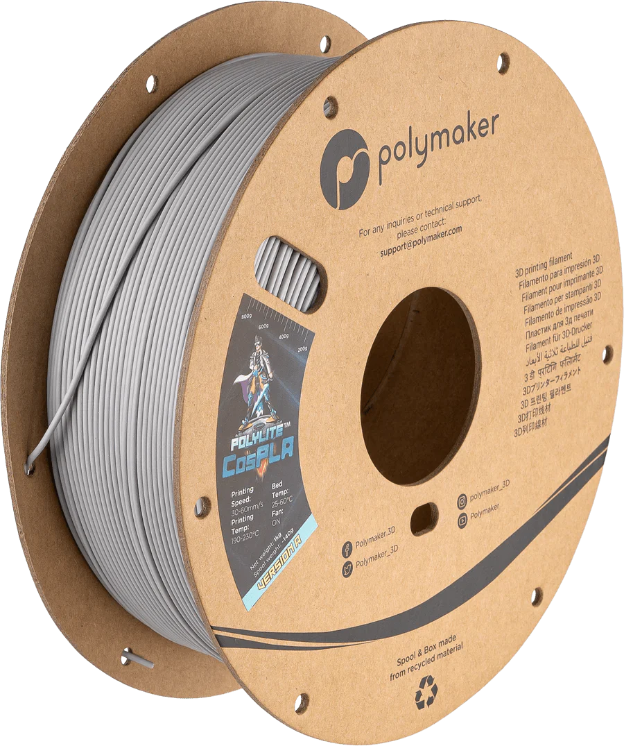 Polymaker - PolyLite - CosPLA Durable and Sandable PLA 3D Printer Filament 1KG 1.75mm