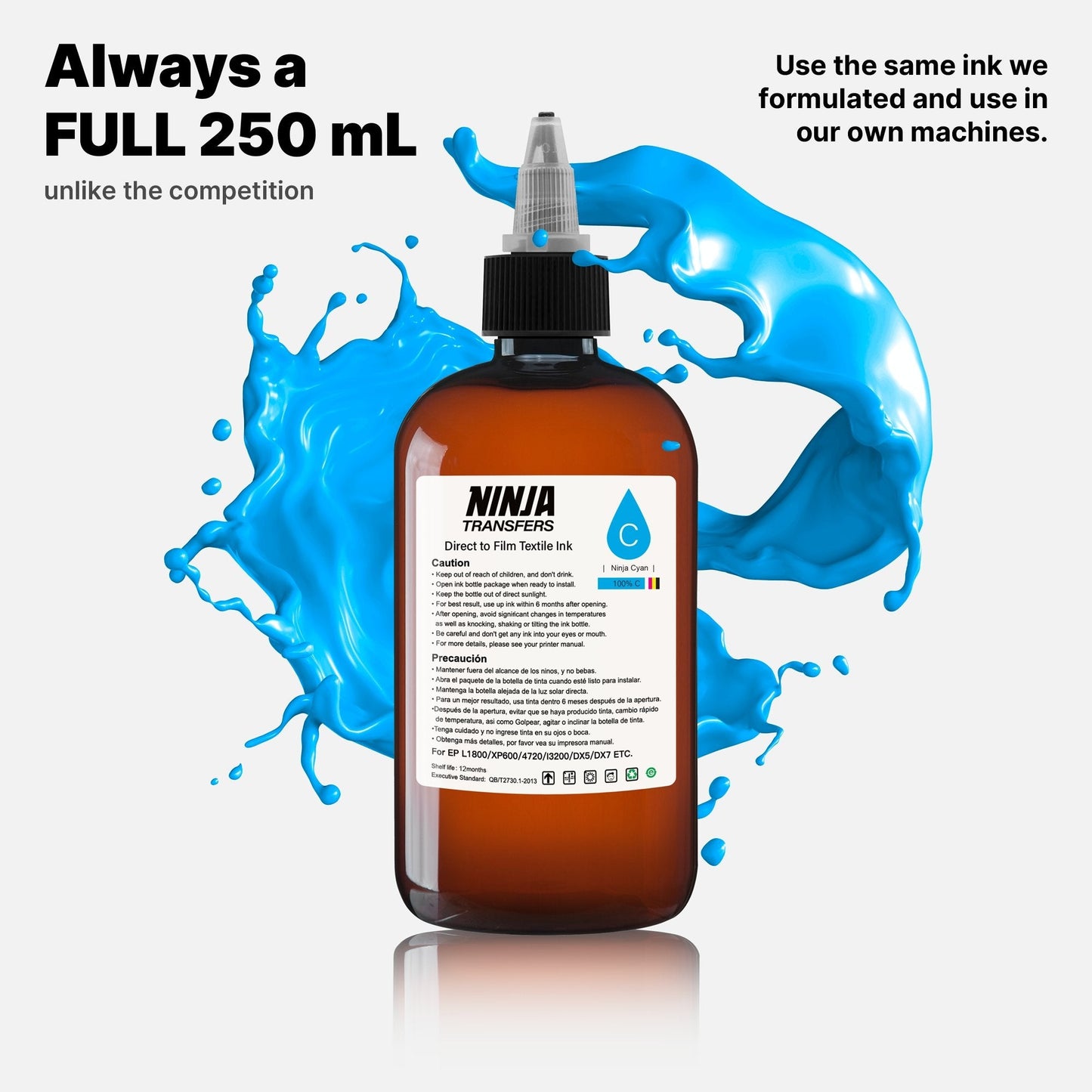 Ninja Transfers - Premium DTF Cyan Ink