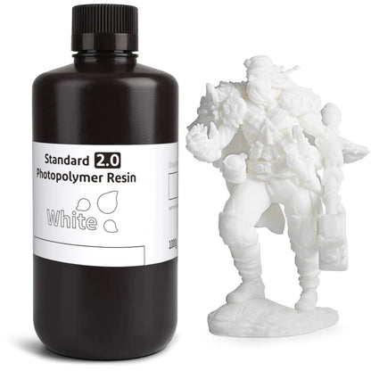 ELEGOO 3D Printer Photopolymer Resin (1KG) – Standard, Water-Washable, ABS-Like, 8K & Plant-Based