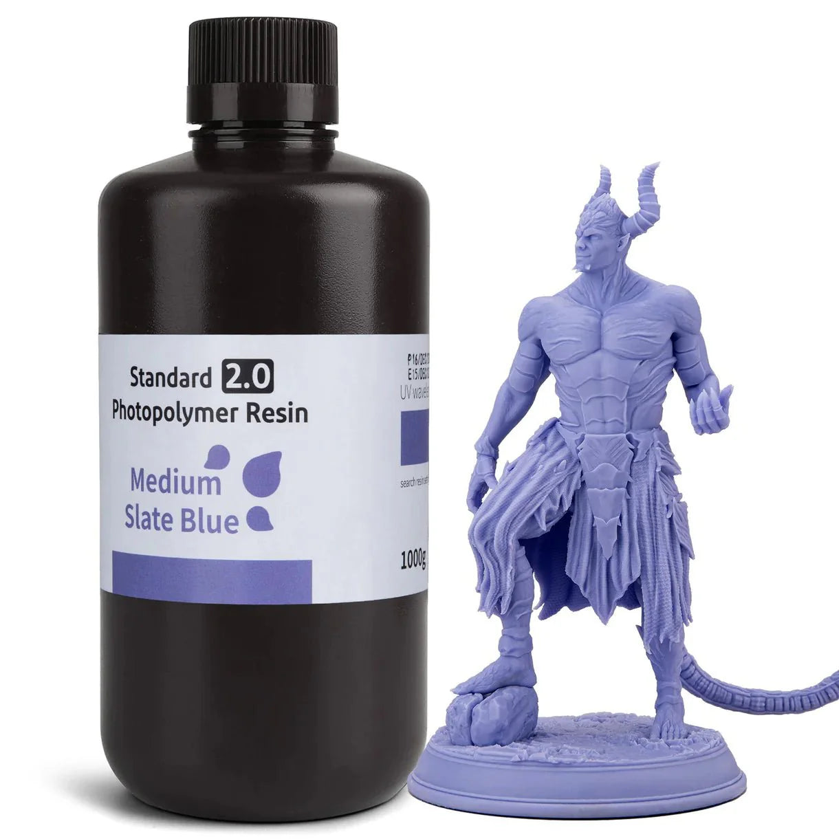 ELEGOO 3D Printer Photopolymer Resin (1KG) – Standard, Water-Washable, ABS-Like, 8K & Plant-Based