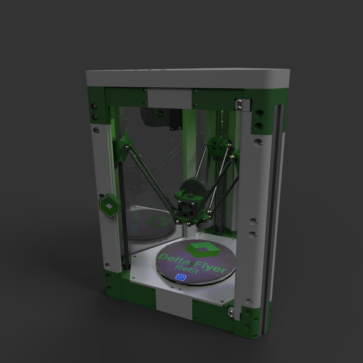 Rolohaun Delta Flyer DIY 3D Printer Kit | Compact Delta Build