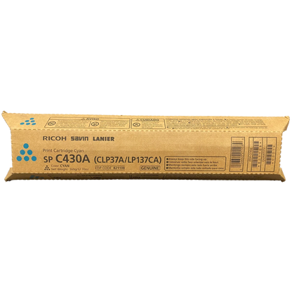 Cyan Ricoh C430A Toner Cartridge Genuine (821108)