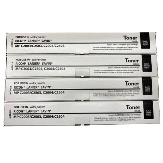 Pack X4 Black Ricoh MP C2504 Toner (841918)