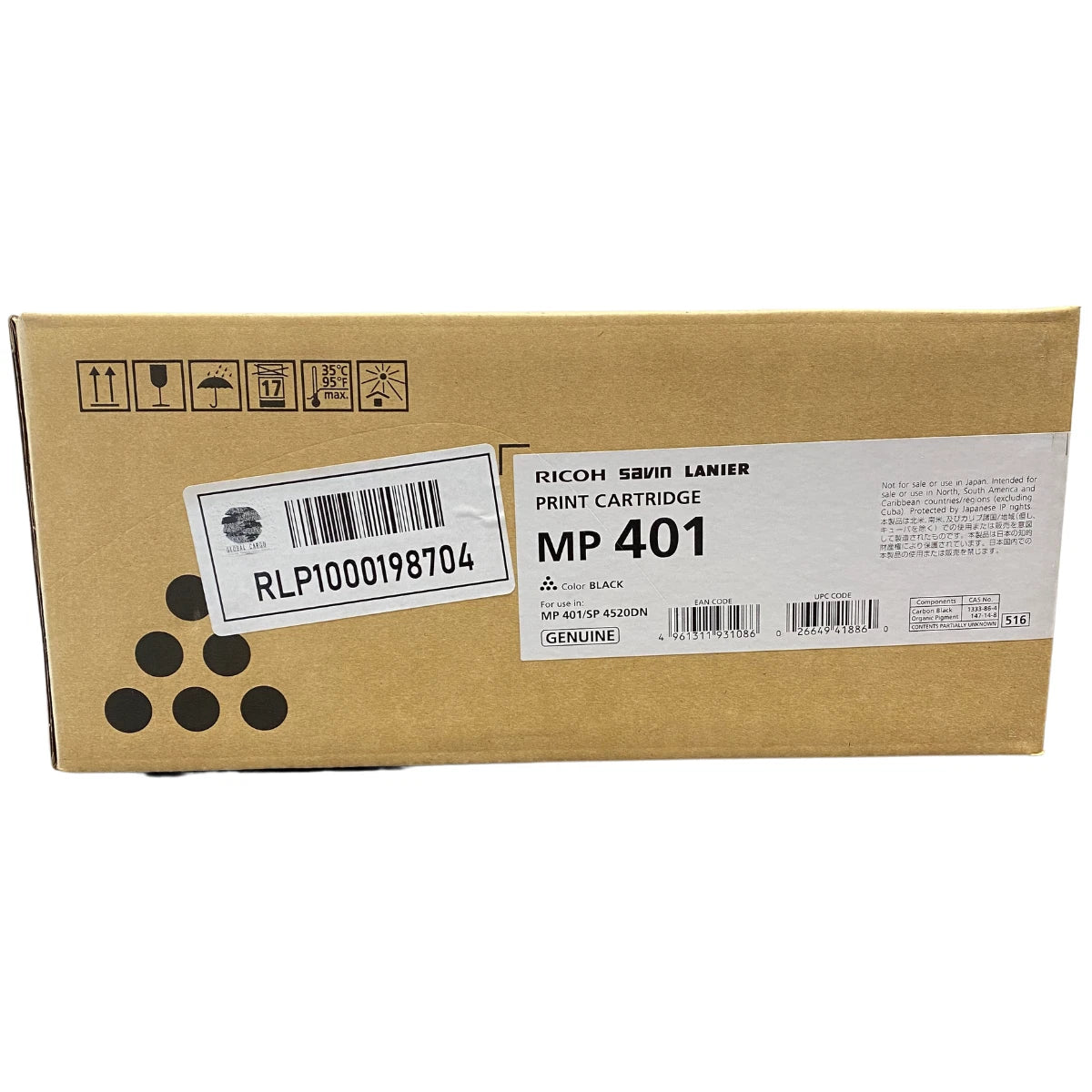 Ricoh 841886 MP 401 Toner Black Genuine Toner Cartridge