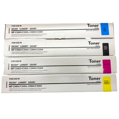 Ricoh MP C3004-3504 Toner Color Set (841813 841914 841915 841916)