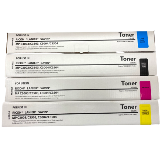 Ricoh MP C3004-3504 Toner Color Set (841813 841914 841915 841916)