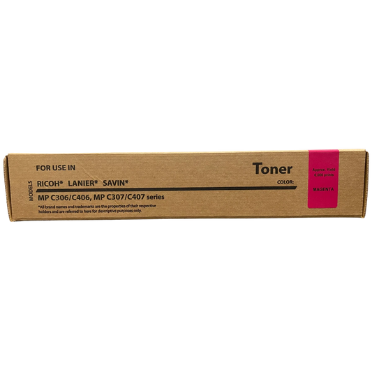 Magenta Generic Ricoh 842093 MP C307 Toner Cartridge - Made in Japan/USA
