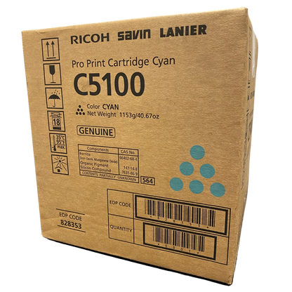 Cyan Ricoh C5100s Toner Cartridge (828353) Genuine