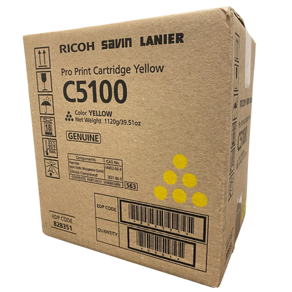 Yellow Ricoh C5100s Toner Cartridge (828351) Genuine