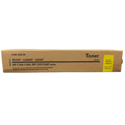 Yellow Generic Ricoh 842094 MP C406 Toner Cartridge - Made in Japan/USA