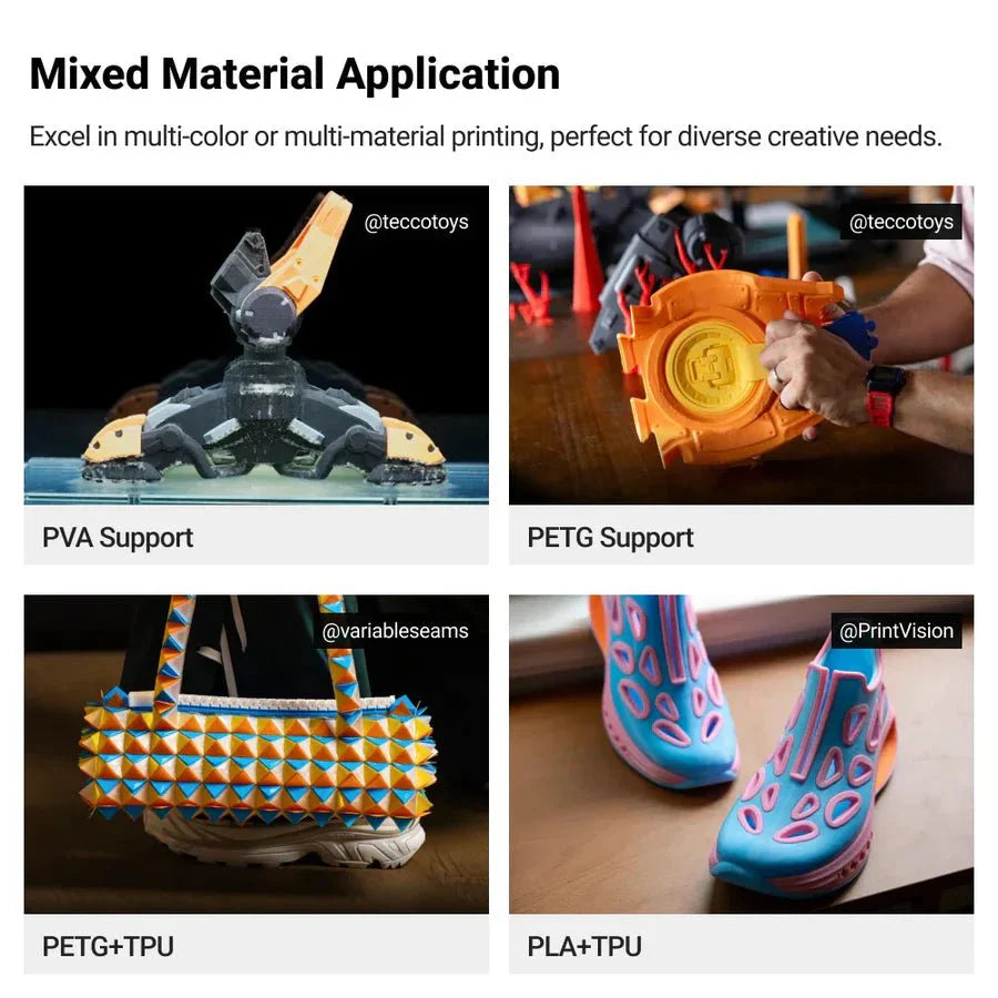 Snapmaker U1 - Multi-Toolhead Multi-Color Printer with Fast Changes and Minimal Waste