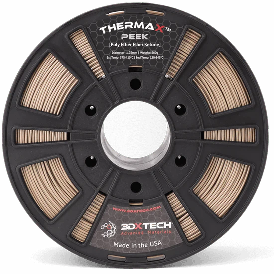 3DXTech ThermaX PEEK High-Performance Filament (1.75mm, 500g) - Made in USA