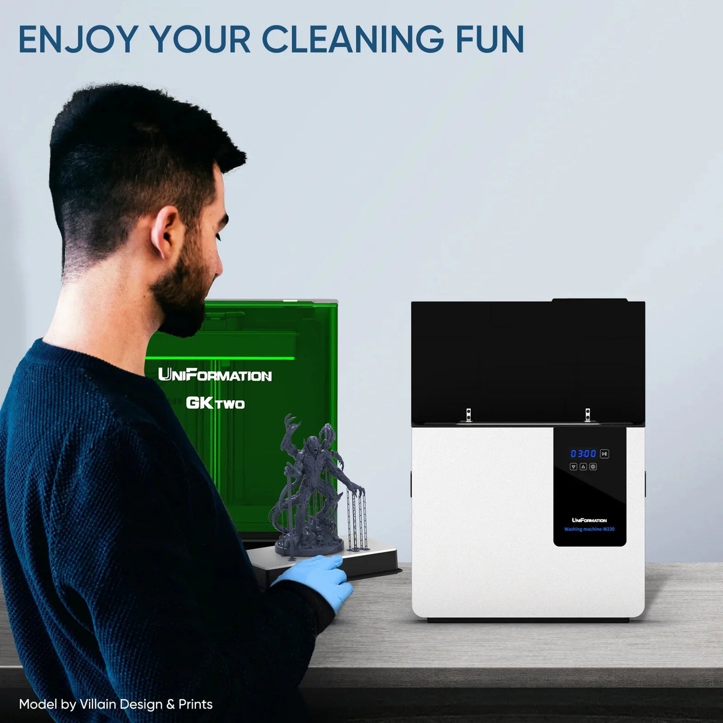 UniFormation W230 Ultrasonic Resin Cleaner (7L, 110–120V)