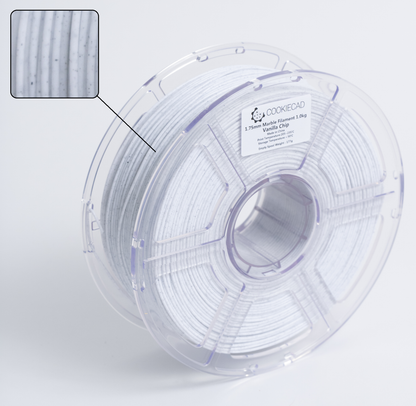 Cookiecad - Vanilla Chip Marble PLA Filament (1.75mm, 1kg)